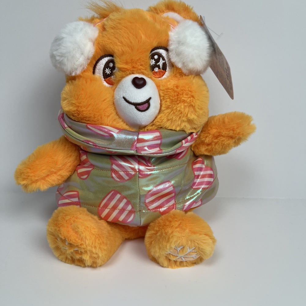 Brand New 2025 Care Bears Puffer Coat Christmas 8.5" Tenderheart Bear‎ Plush NWT